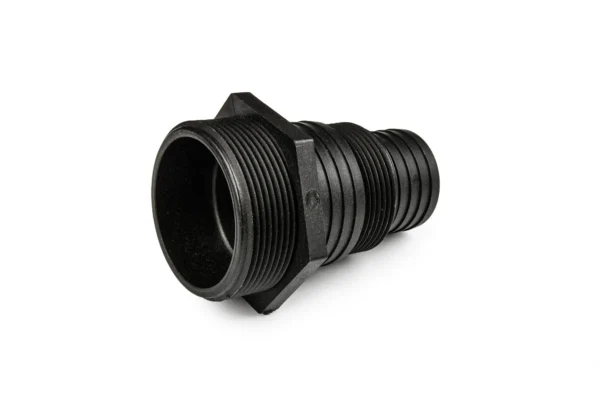Tank connector 2 inch bspm - 2 inch barb - 1. 5 inch bspm - 1. 5 inch barb – barbed hose pipe connector uk
