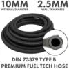 Rubber reinforced with a heat resistant textile braid – heavy duty pipe & hose fitting uk, 10mm x 1m