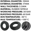 Rubber 10mm braided fuel, oil hose sae j30 r6, 1m – heavy duty pipe & hose fitting uk