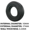 Rubber 10mm braided fuel, oil hose sae j30 r6, 1m – heavy duty pipe & hose fitting uk