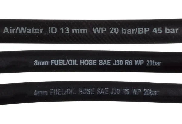 Rubber 10mm braided fuel, oil hose sae j30 r6, 1m – heavy duty pipe & hose fitting uk
