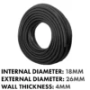 Rubber 18mm braided fuel, oil hose sae j30 r6, 1m – heavy duty pipe & hose fitting uk