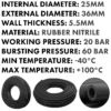 Rubber 25mm braided fuel, oil hose sae j30 r6, 1m – heavy duty pipe & hose fitting uk