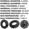 Rubber 3. 2mm braided fuel, oil hose sae j30 r6, 1m – heavy duty pipe & hose fitting uk
