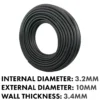 Rubber 3. 2mm braided fuel, oil hose sae j30 r6, 1m – heavy duty pipe & hose fitting uk