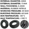 Rubber 4mm braided fuel, oil hose sae j30 r6, 1m – heavy duty pipe & hose fitting uk