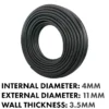 Rubber 4mm braided fuel, oil hose sae j30 r6, 1m – heavy duty pipe & hose fitting uk