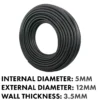 Rubber 5mm braided fuel, oil hose sae j30 r6, 1m – heavy duty pipe & hose fitting uk