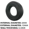 Rubber 6mm braided fuel, oil hose sae j30 r6, 1m – heavy duty pipe & hose fitting uk
