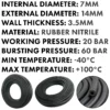 Rubber 7mm braided fuel, oil hose sae j30 r6, 1m – heavy duty pipe & hose fitting uk