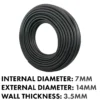 Rubber 7mm braided fuel, oil hose sae j30 r6, 1m – heavy duty pipe & hose fitting uk