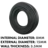 Rubber 8mm braided fuel, oil hose sae j30 r6, 1m – heavy duty pipe & hose fitting uk