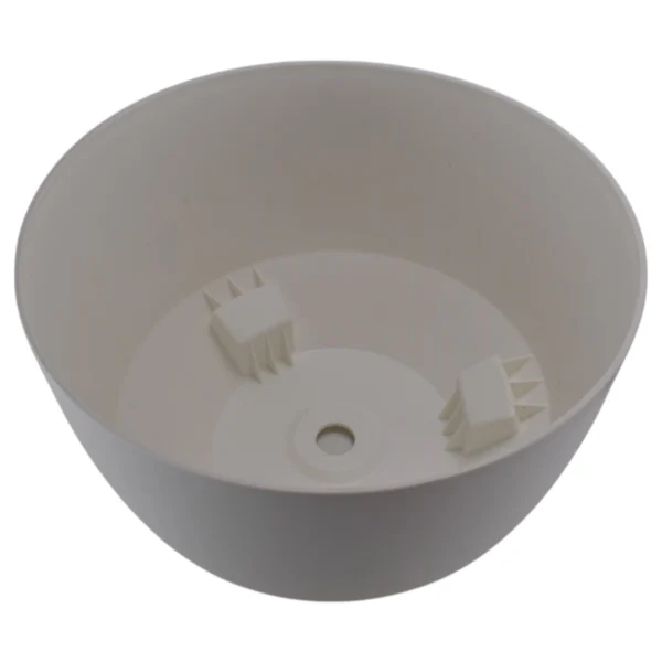 Roma bowl pot with legs, insert and hole with plug 290mm – white