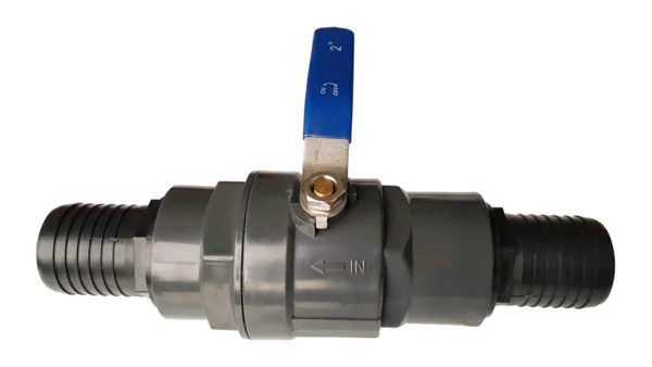 Pp female stopcock with stainless steel ball valve barb ends – heavy duty pipe & hose fitting uk