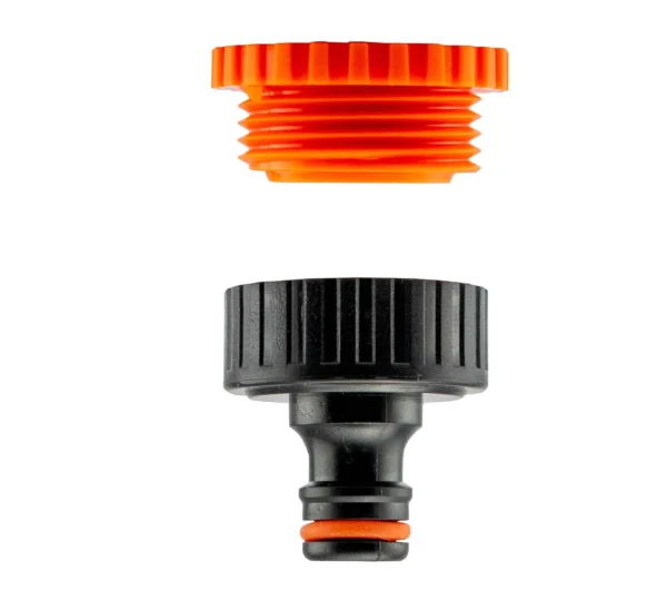 Female tap connector 1 inch to 3/4 inch bspf black – outdoor tap connector uk garden hose fitting