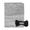 Grey lightweight tarpaulin 3m x 4m with 10m of 8mm bungee rope kit