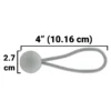 Green/brown heavy duty tarpaulin 8m x 12m with 20 x 4″ bungee balls (white) kit