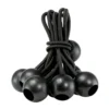 Green/brown heavy duty tarpaulin 8m x 12m with 10 x 6″ bungee balls (black) & 10 tarp clips (screw type) kit