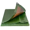 Green/brown heavy duty tarpaulin 8m x 12m with 10m of 6mm bungee rope & 10 tarp clips (screw type) kit