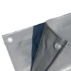 Grey heavy duty tarpaulin 8m x 12m with 10m of 6mm bungee rope & 10 tarp clips (screw type) kit