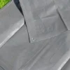 Grey heavy duty tarpaulin 8m x 12m with 10m of 6mm bungee rope & 10 tarp clips (screw type) kit