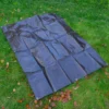 Black/silver heavy duty tarpaulin 8m x 12m with 10m of 6mm bungee rope & 10 tarp clips (screw type) kit