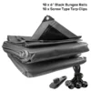 Silver extra heavy duty tarpaulin 8m x 10m with 10 x 6″ bungee balls (black) & 10 tarp clips (screw type) kit
