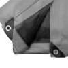 Silver extra heavy duty tarpaulin 8m x 10m with 10m of 6mm bungee rope & 10 tarp clips (screw type) kit