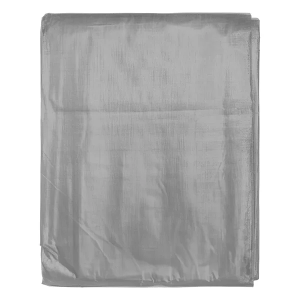 Silver extra heavy duty tarpaulin 8m x 10m with 10m of 6mm bungee rope & 10 tarp clips (screw type) kit