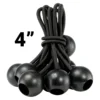 Clear extra heavy duty tarpaulin 5m x 5m with 10 x 4″ bungee balls (black) kit