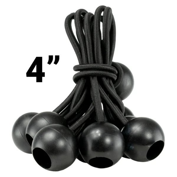 Clear extra heavy duty tarpaulin 5m x 5m with 10 x 4″ bungee balls (black) kit