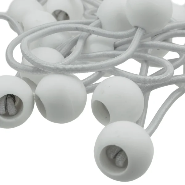 Clear extra heavy duty tarpaulin 5m x 5m with 20 x 4″ bungee balls (white) kit