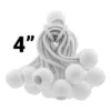 Clear extra heavy duty tarpaulin 5m x 5m with 20 x 4″ bungee balls (white) kit