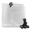 Clear extra heavy duty tarpaulin 5m x 5m with 10 x 6″ bungee balls (black) kit