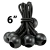 Clear extra heavy duty tarpaulin 5m x 5m with 10 x 6″ bungee balls (black) & 10 tarp clips (screw type) kit