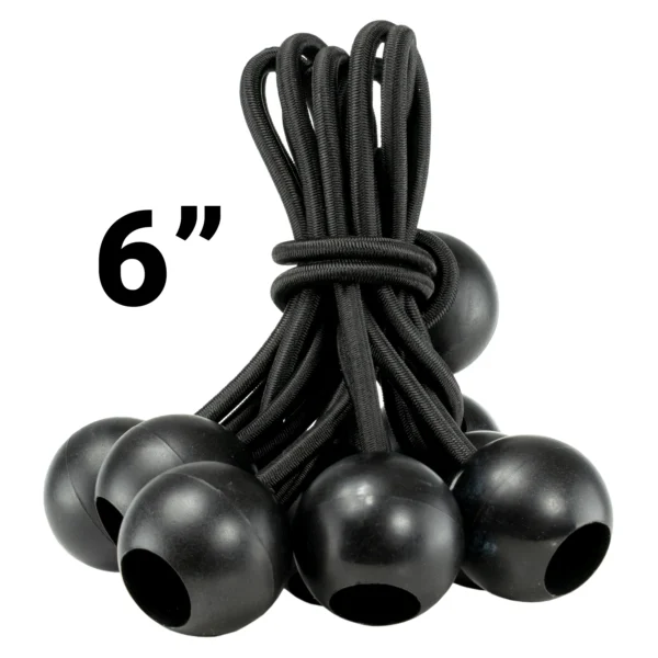 Clear extra heavy duty tarpaulin 5m x 5m with 10 x 6″ bungee balls (black) & 10 tarp clips (screw type) kit