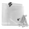 Clear extra heavy duty tarpaulin 5m x 5m with 20 x 6″ bungee balls (white) kit