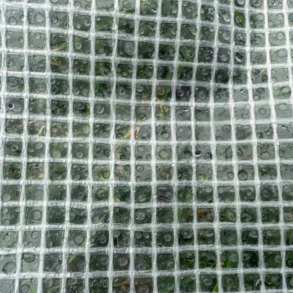 Clear extra heavy duty tarpaulin 5m x 5m with 10m of 6mm bungee rope & 10 tarp clips (screw type) kit