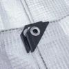 Clear extra heavy duty tarpaulin 5m x 5m with 10m of 6mm bungee rope & 10 tarp clips (screw type) kit