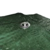 Green medium duty tarpaulin 5m x 8m with 10m of 6mm bungee rope & 10 tarp clips (screw type) kit