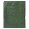 Green medium duty tarpaulin 5m x 8m with 10m of 6mm bungee rope & 10 tarp clips (screw type) kit