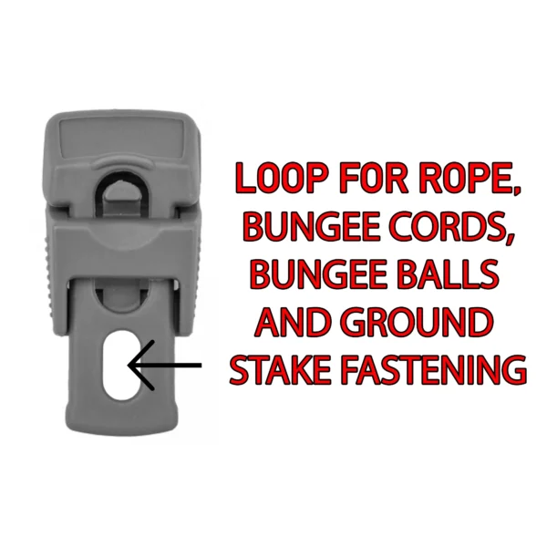 Heavy duty slide type tarpaulin clips – reusable plastic tarp fasteners — pack of 10
