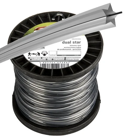 Strimmer line ripper dual star 2. 7mm x 2. 5kg (507m) spool – universal nylon strimmer line uk
