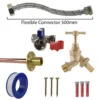 Brass barbed bib tap standard connection kit – heavy duty outdoor garden tap uk