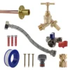 Brass barbed bib tap standard connection kit – heavy duty outdoor garden tap uk