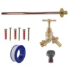 Brass barbed bib tap basic connection kit – heavy duty outdoor garden tap uk