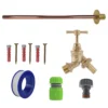Brass barbed bib tap basic connection kit – heavy duty outdoor garden tap uk