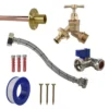 Brass quick connect bib tap standard connection kit – home diy accessory uk