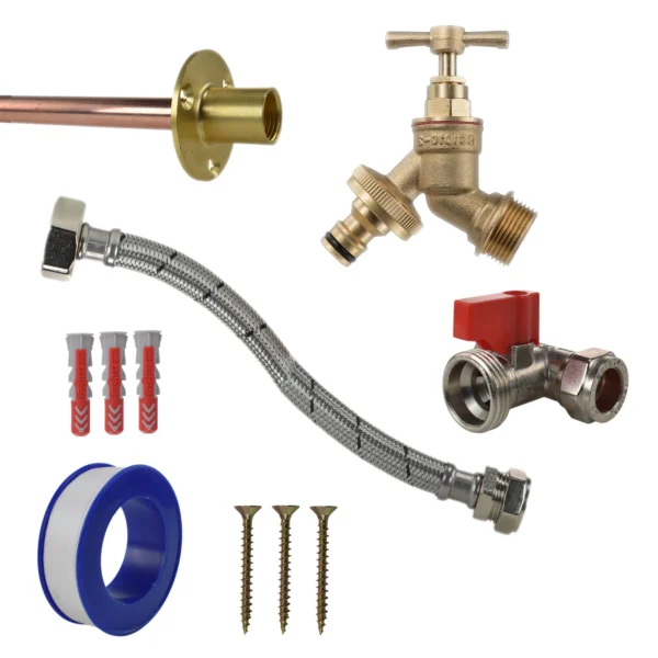 Brass quick connect bib tap standard connection kit – home diy accessory uk