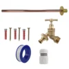 Brass quick connect bib tap basic connection kit – heavy duty outdoor garden tap uk base kit (no hose connector attached)